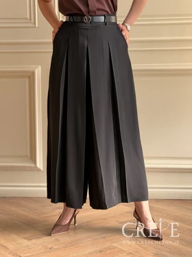 دامن شلواری کمر کش کمربنددار