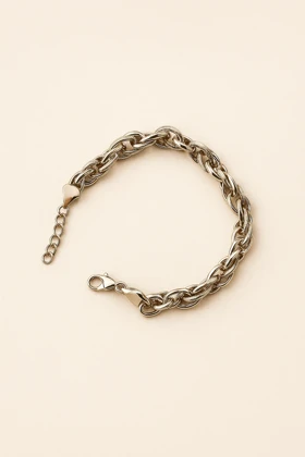 دستبند استیل زنجیری زنانه مدل کلاسیک