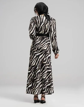 آستین بلند کمربندار ببری