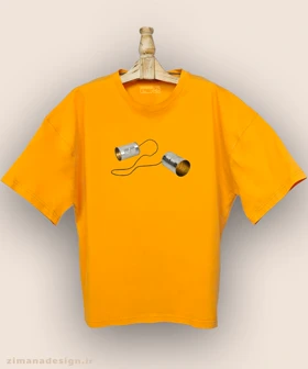 تیشرت لش مردانه و زنانه نوستالژی طرح تلفن قوطی