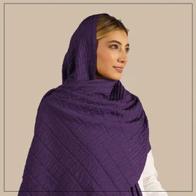 شال نخی پلیسه آهار دار