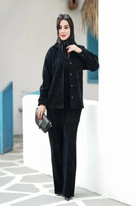 مانتو شلوار زمستانه تک جیب