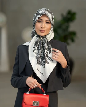 روسری ابریشم توییل دوردستدوز (قواره صد) 30175