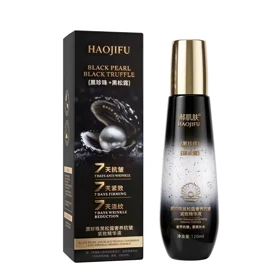 سرم ضدچروک و سفتکننده مروارید سیاه و ترافل سیاه هائوجیفو 120 میل HAOJIFU Black Pearl & Black Truffle Essence