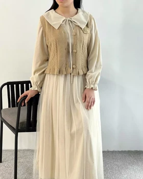 جلیقه بافت تک گل کد 5340