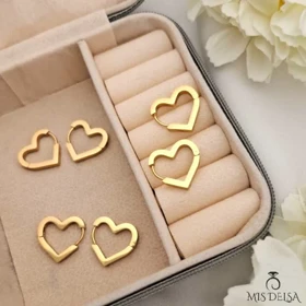 گوشواره قلب استیل