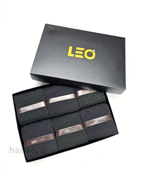 پک جوراب ساق‌دار لئو Leo کد 8117 - جعبه 6 جفتی