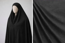 پارچه چادر مشکی طرح دار برند رولنس اصل کره ای کد 114