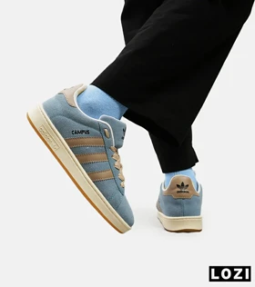 کفش کتانی مردانه و زنانه آبی کرم ADIDAS Campus مدل 5007