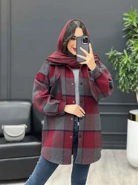شکت چهارخونه تک جیب پاکتی
