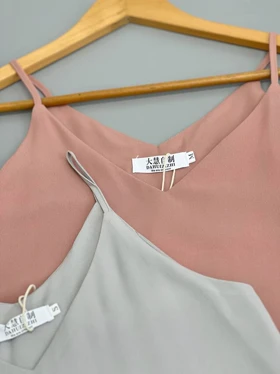 تاپ دو لایه کرپ حریر کد 2650