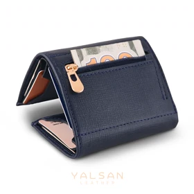 کیف پول زنانه چرم یلسان مدل لیورا کد 155-HRM