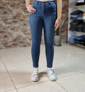 شلوار جین جذب اسکینی آبی تیره زنانه