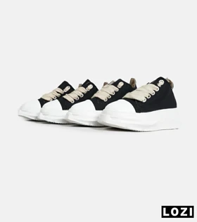 کفش کتانی مردانه مشکی سفید Rick Owens
