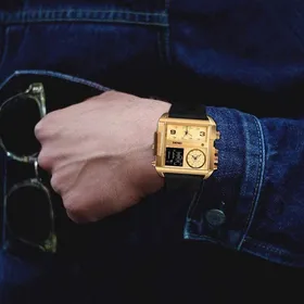 ساعت اورجینال مردانه سه زمانه اسکمی مدل 1391 gold