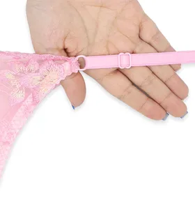 ست شورت و سوتین توری فنردار Jina ژینا گلدوزی کد 1006