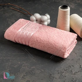 حوله حمامی طرح آرام رنگ گلبهی