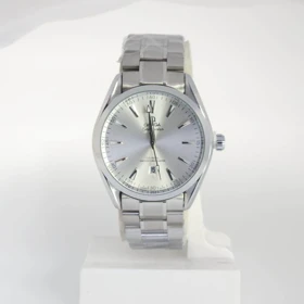 ساعت مچی مردانه امگا Omega موتور کوارتز ژاپن و رنگ ثابت (نقره ای)