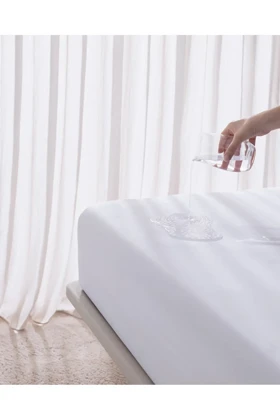 محافظ تشک دو نفره Madame Coco مدل Alaise پلیاستر - سفید