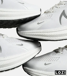 کفش کتانی مردانه طوسی سفید NIKE zoom x