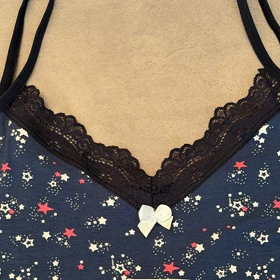 ست تاپ شورتک دانتل دار ستاره