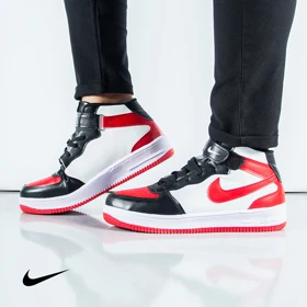 کفش ساق‌دار nike مدل RAMO (مشکی قرمز)