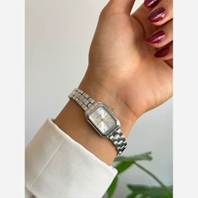 ساعت مچی زنانه هانگری رنگ ثابت صفحه مستطیلی