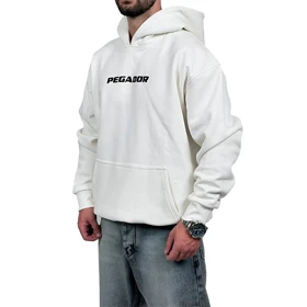 هودی پنبه سه نخ سفید مدل پگادور