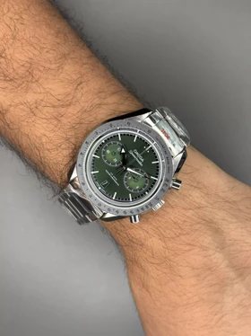 ساعت مچی امگا اسپیدمستر بند سیلور صفحه سبز Omega Speedmaster