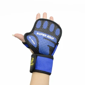 دستکش و محافظ کف دست بدنسازی ویراکس مدل AZS-404H1281 آبی بسته دو عددی