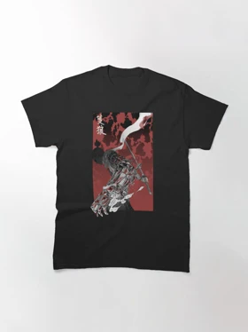 تیشرت با طرح Wolf with katana sekiro سکیرو
