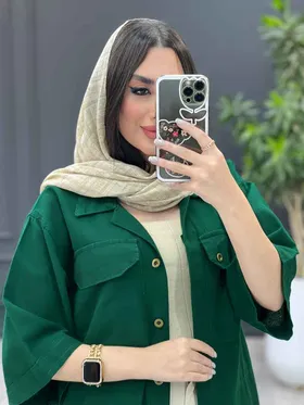 مانتو لینن چهارجیب پایین گت
