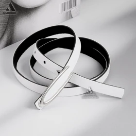 کمربند باریک زنانه Skinny Leather Belt BL2