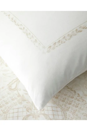 سرویس روتختی دو نفره با ملحفه کشدار English Home مدل Elegance Fleure پنبه‌ای - بژ