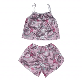 ست تاپ و شلوارک طرح یونیکورن 208