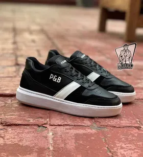 کتانی مشکی مردانه PULL AND BEAR