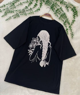 تیشرت لانگ طرح دار