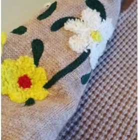 بلور بافت زنانه بیسکویتی گل برجسته گپ وارداتی