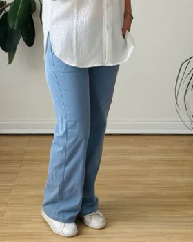 شلوار نیم بگ جین کاغذی