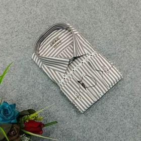 پیراهن راه راه آستین بلند مردانه – قواره کلاسیک