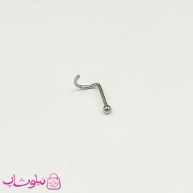 پیرسینگ بینی دایره بدون نگین نقره ای
