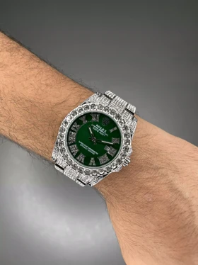 ساعت مچی رولکس دیت جاست فول نگین صفحه سبز Rolex Datejust