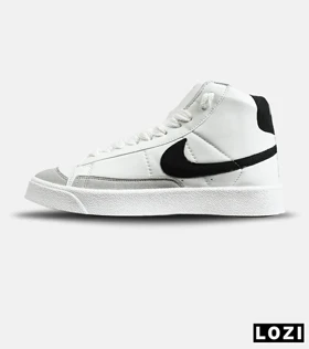 کفش کتانی ساق‌دار مردانه و زنانه سفید مشکی Nike Blazer Low 77 مدل 7930