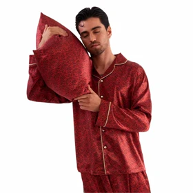 پیژامه بلوز زرشکی