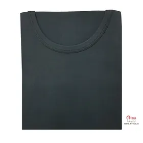 زیر پیراهن مردانه رنگی خاکستری تیره/ نیم آستین دار