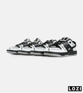 کفش کتانی مردانه و زنانه مشکی سفید NIKE jordan 1 مدل 7421