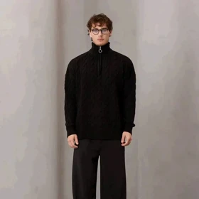 بافت یقه دار تومارو برند تومارو رنگ مشکی 146