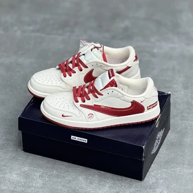 کفش نایک ایر جردن وان لو تراویس اسکات فرگمنت سوپریم Nike Air Jordan 1 Low Travis Scott Fragment Supreme