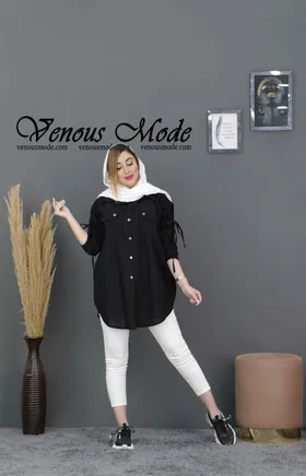 مانتو دوجیب آستین گت