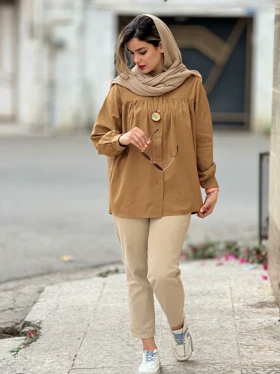 مانتو شومیزی ملوس ( دارای ایراد جزیی )